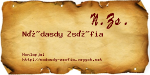 Nádasdy Zsófia névjegykártya